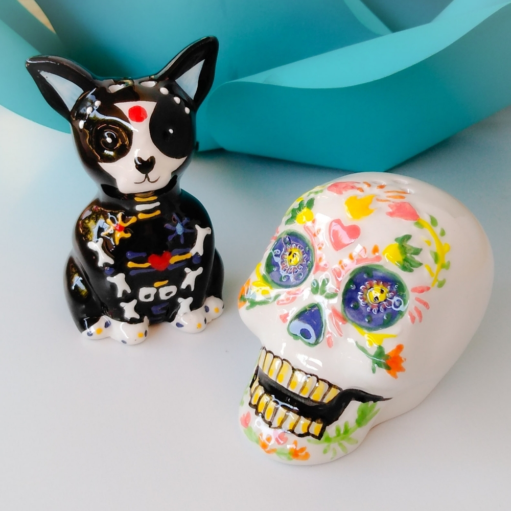 Dia de Los Muertos Salt & Pepper Shakers